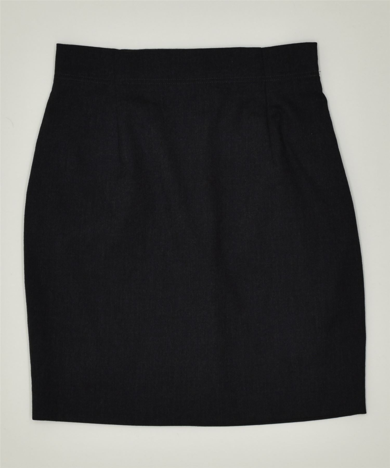 Image of VINTAGE Womens Straight Skirt IT 44 Medium W28 Black Wool