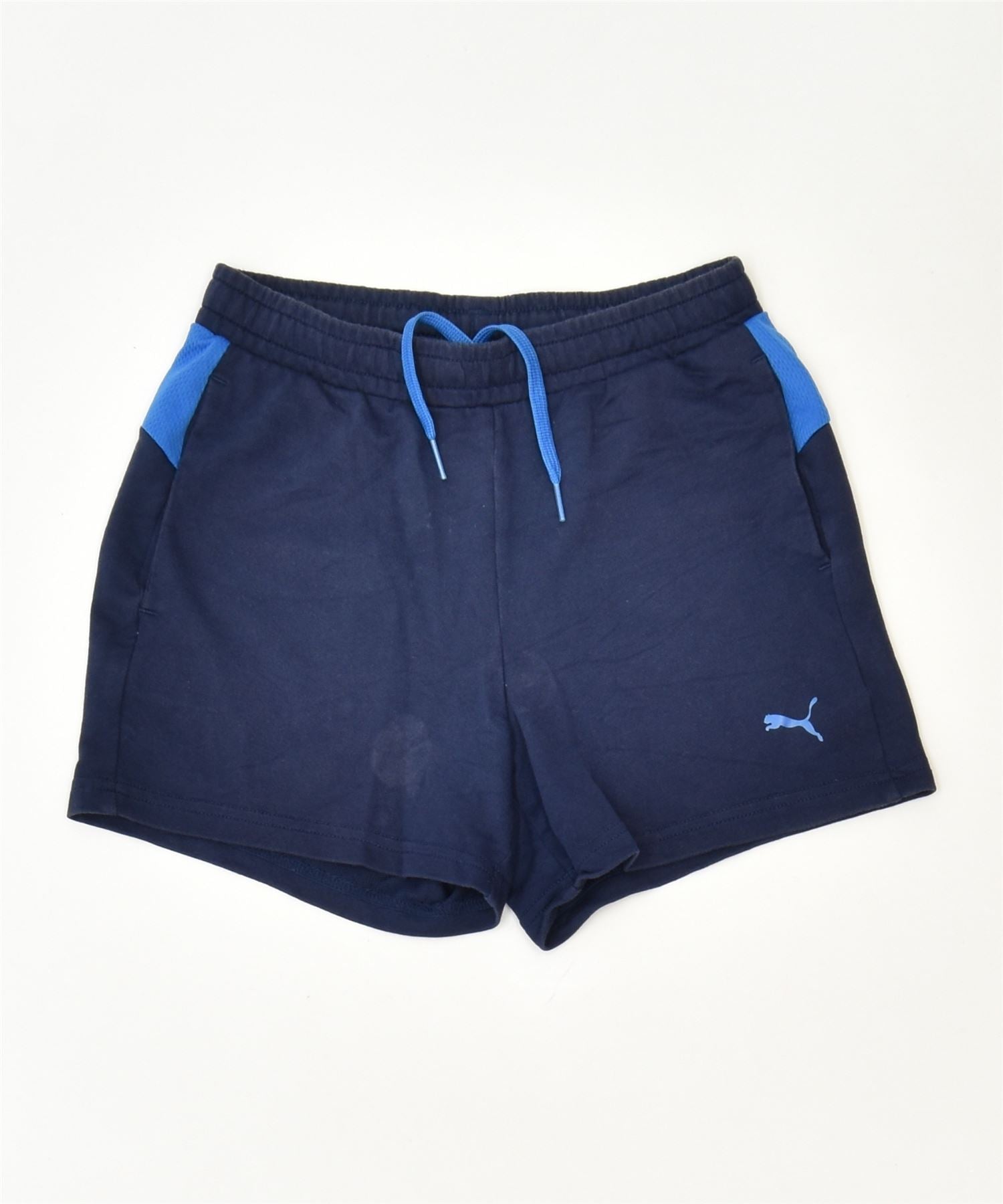 Image of PUMA Boys Sport Shorts 9-10 Years Navy Blue Colourblock Sports