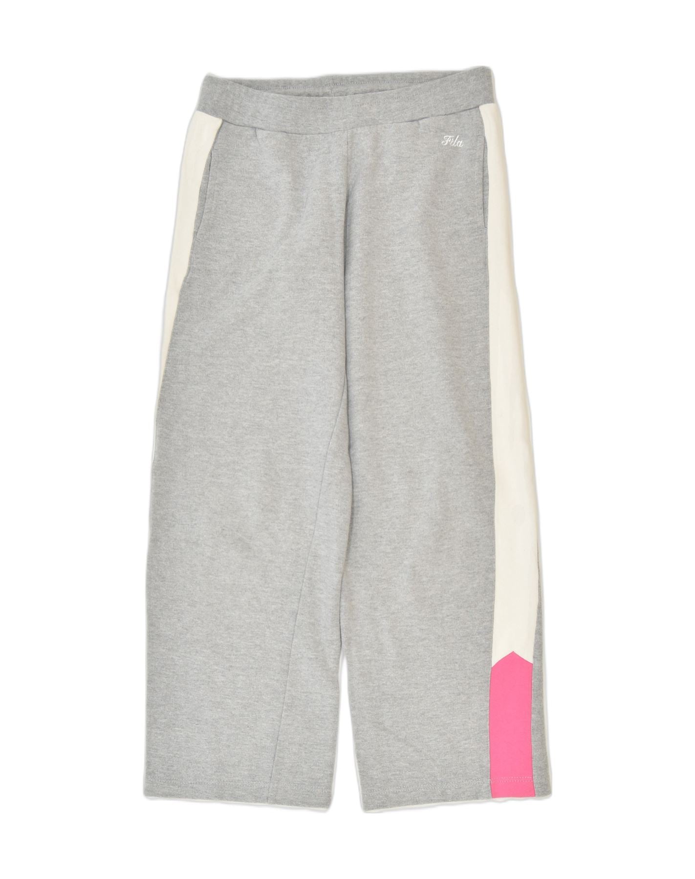 image of FILA Girls Tracksuit Trousers 13-14 Years Grey Cotton