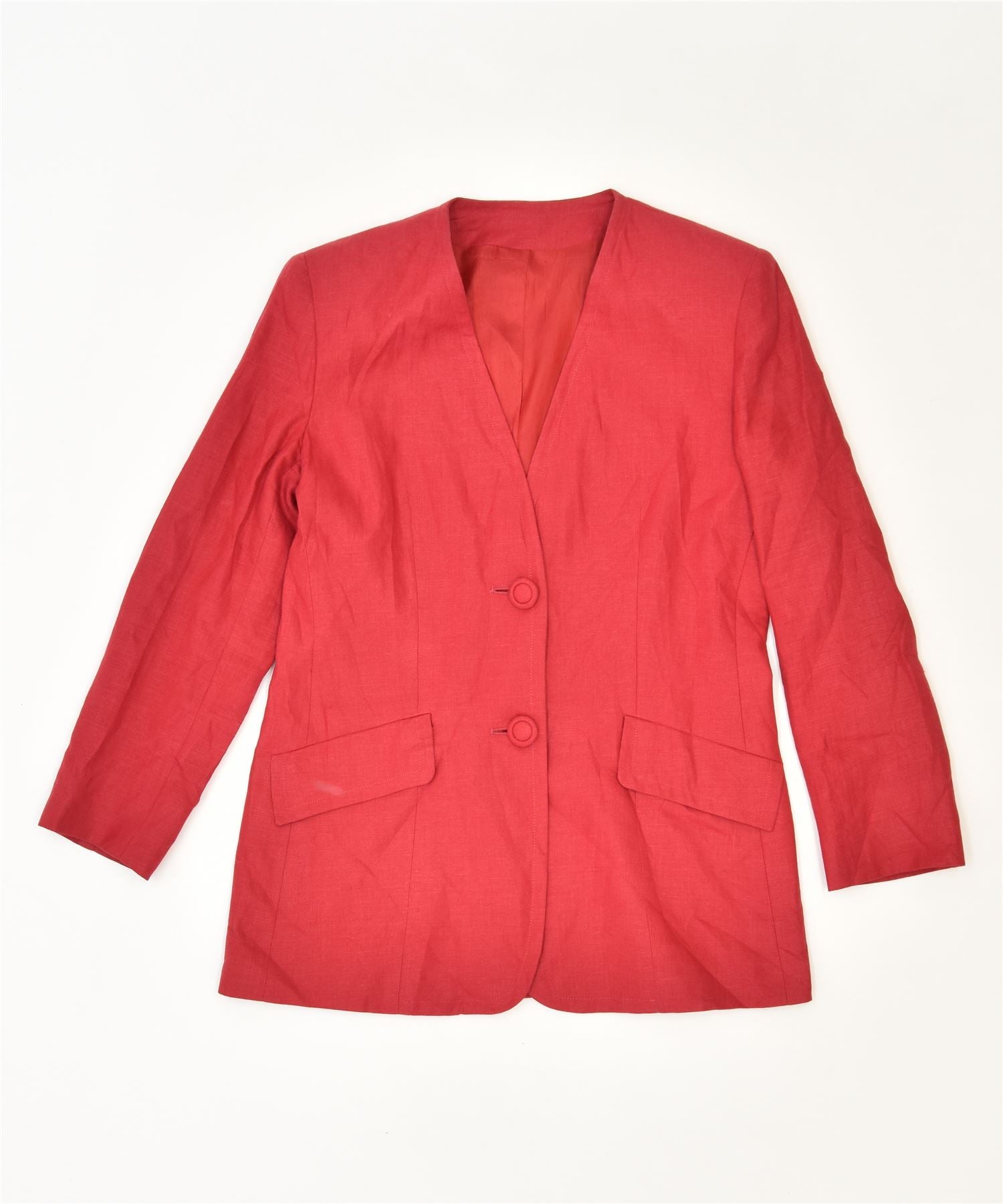 Image of VINTAGE Womens 2 Button Blazer Jacket UK 14 Large Red