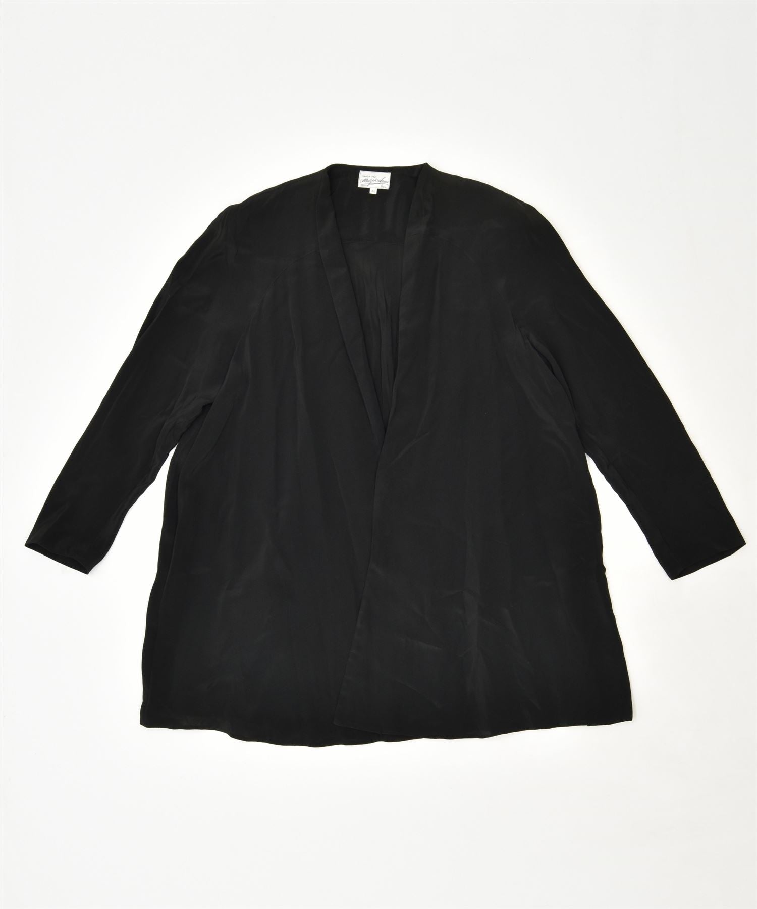 image of VINTAGE Womens Blazer Jacket IT 42 Medium Black