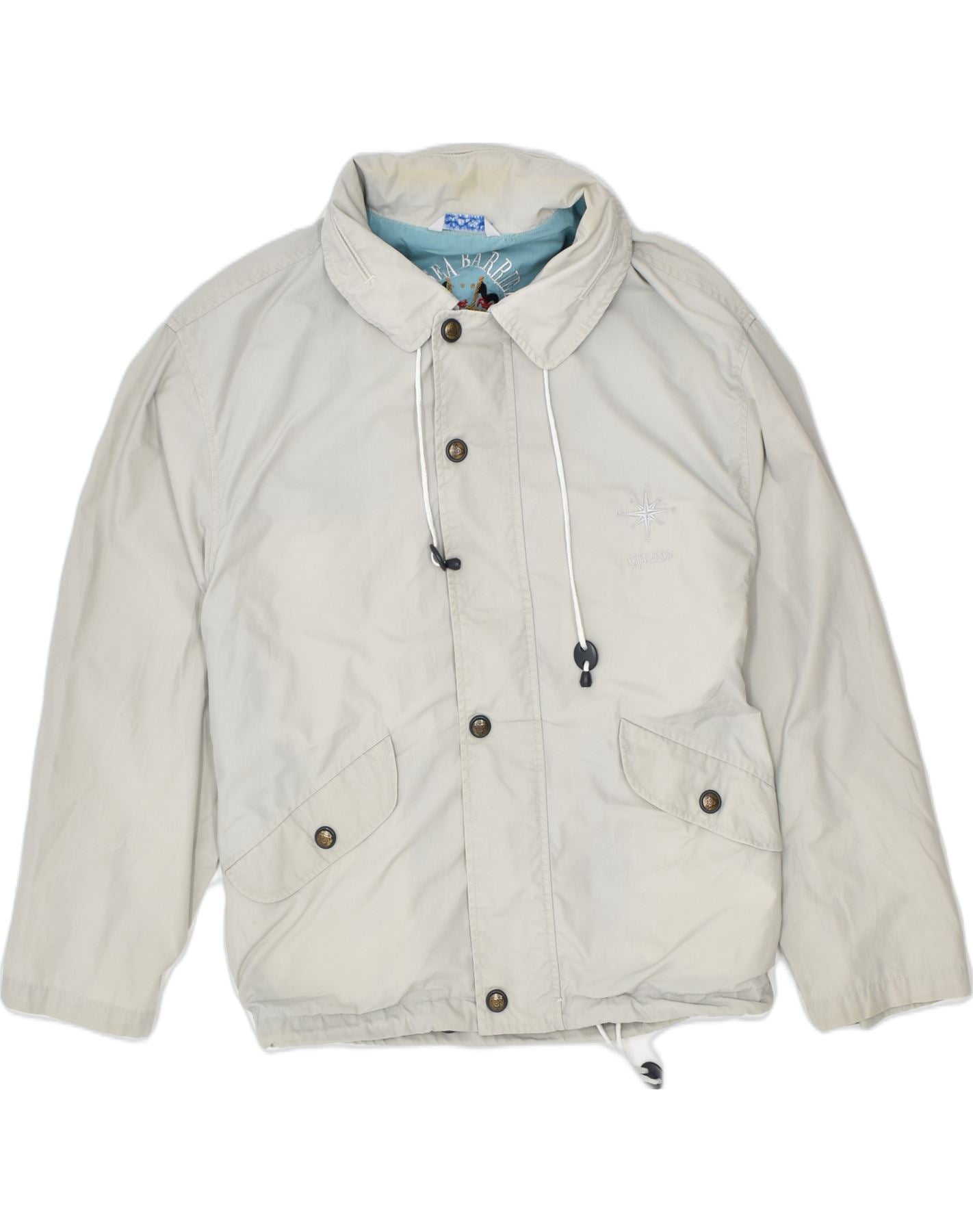 image of SEA BARRIER Mens Bomber Jacket UK 40 Large Beige