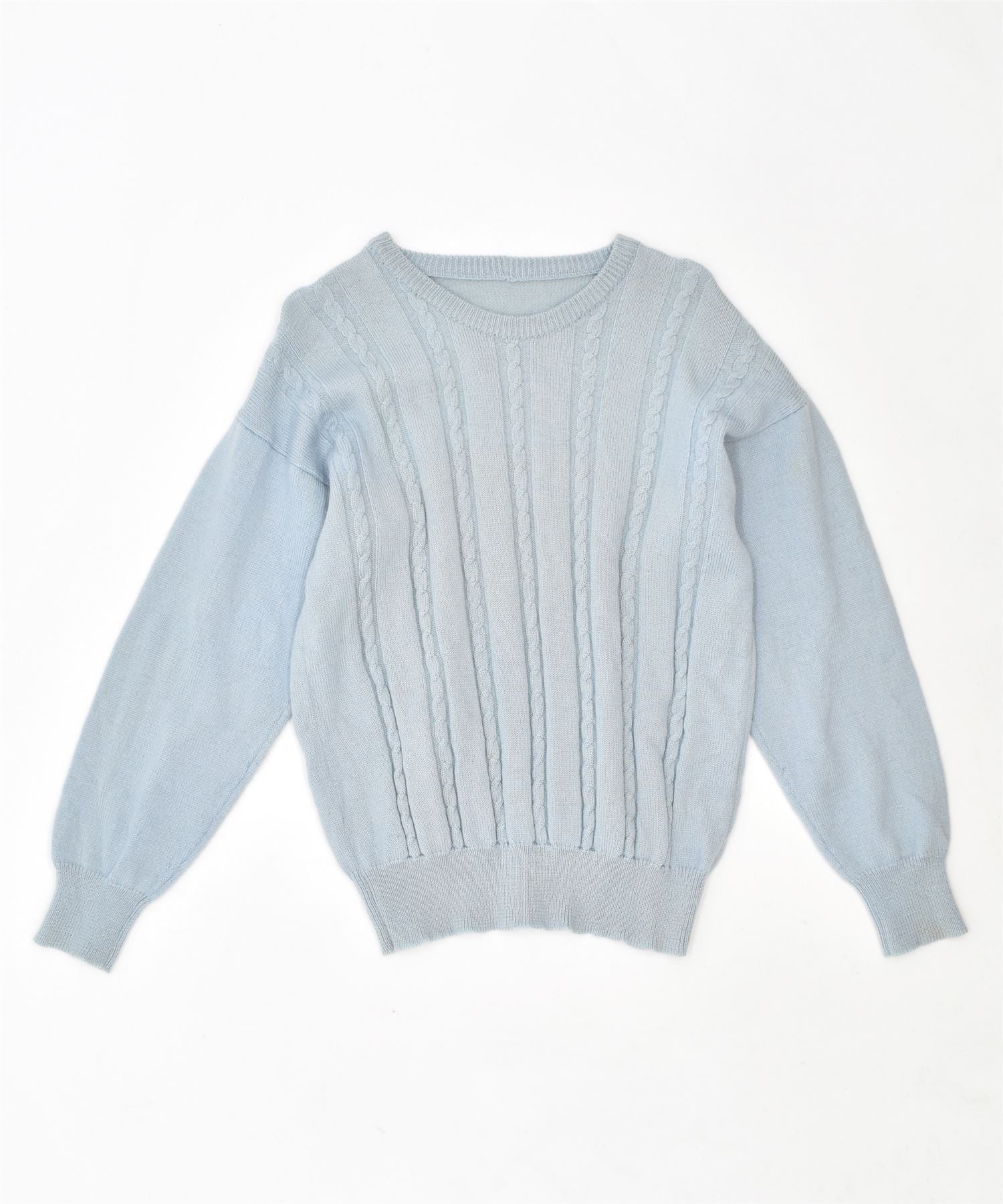 Image of VINTAGE Womens Crew Neck Jumper Sweater UK 16 Large Blue