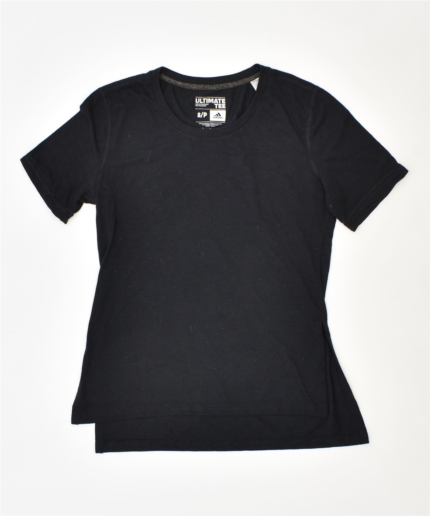 Image of ADIDAS Womens Ultimate Tee T-Shirt Top UK 10 Small Black Polyester