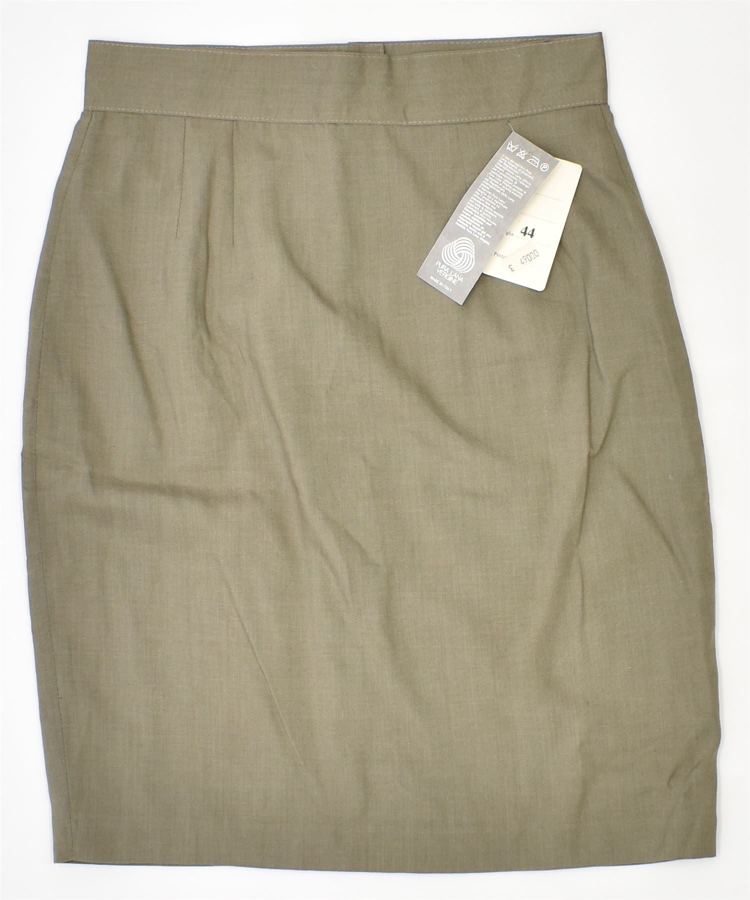 Image of VINTAGE Womens Pencil Skirt IT 44 Medium W28 Grey Wool