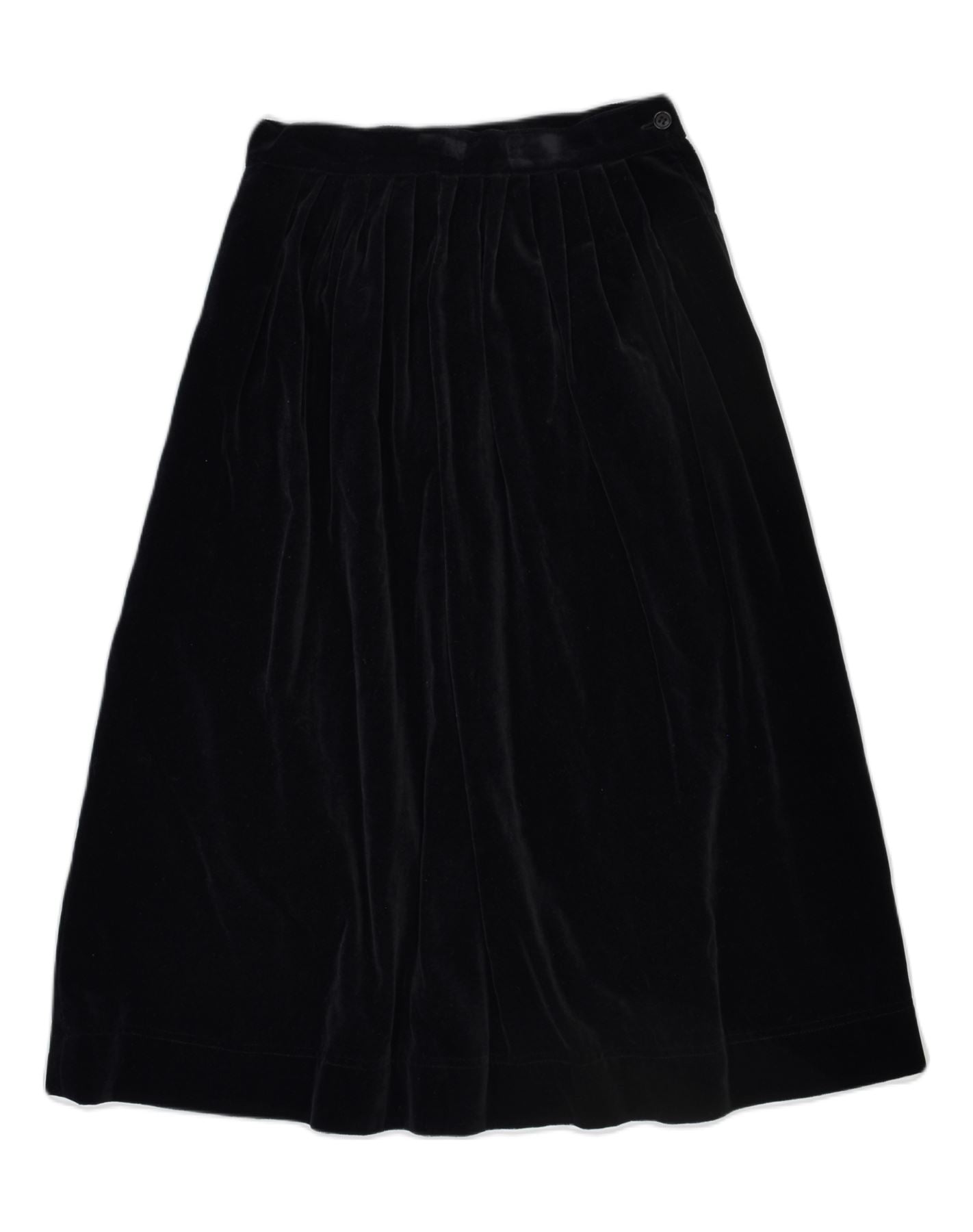 Image of DANIEL HECHTER Womens High Waist Flared Skirt IT 42 Medium W25 Black