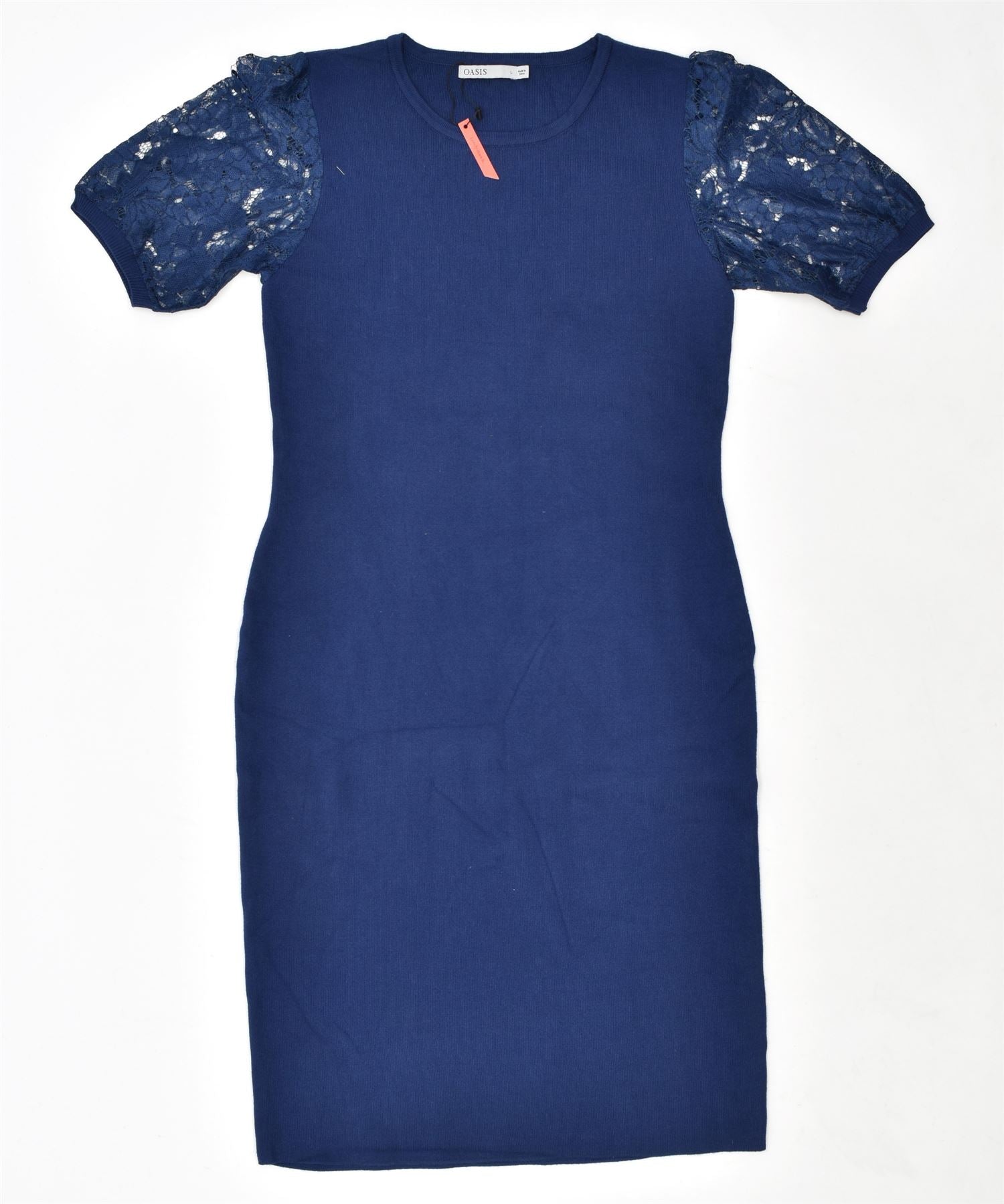 Image of OASIS Womens Shift Dress UK 18 Large Blue Viscose