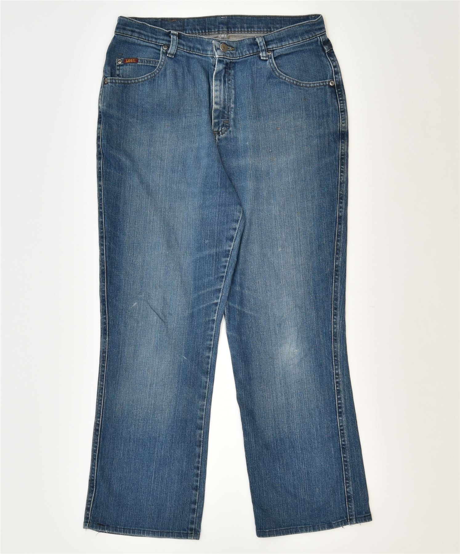 image of LEE Womens Slim Jeans W34 L29 Blue Cotton Classic