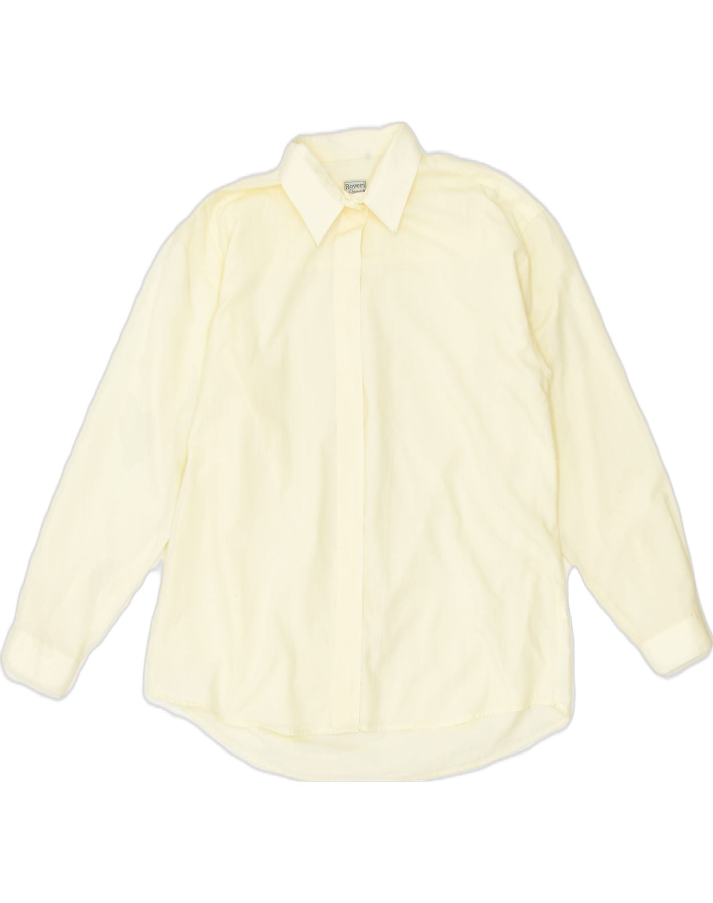 Image of ROVERI DONNA Womens Loose Fit Shirt UK 14 Medium Yellow Polyester