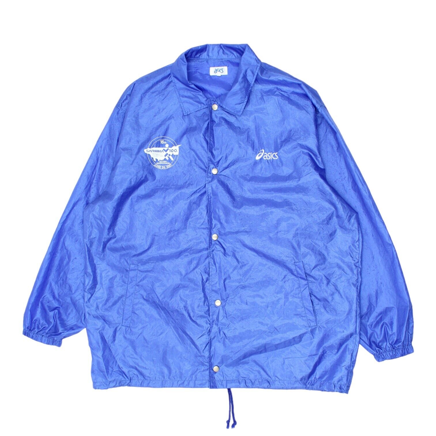 16th Lake Saroma Ultramarathon 2001 Asics Jacket | Vintage Sportswear Blue VTG