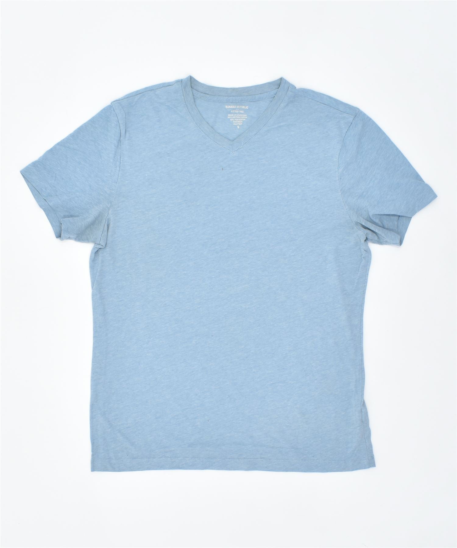 Image of BANANA REPUBLIC Mens T-Shirt Top Small Blue Cotton