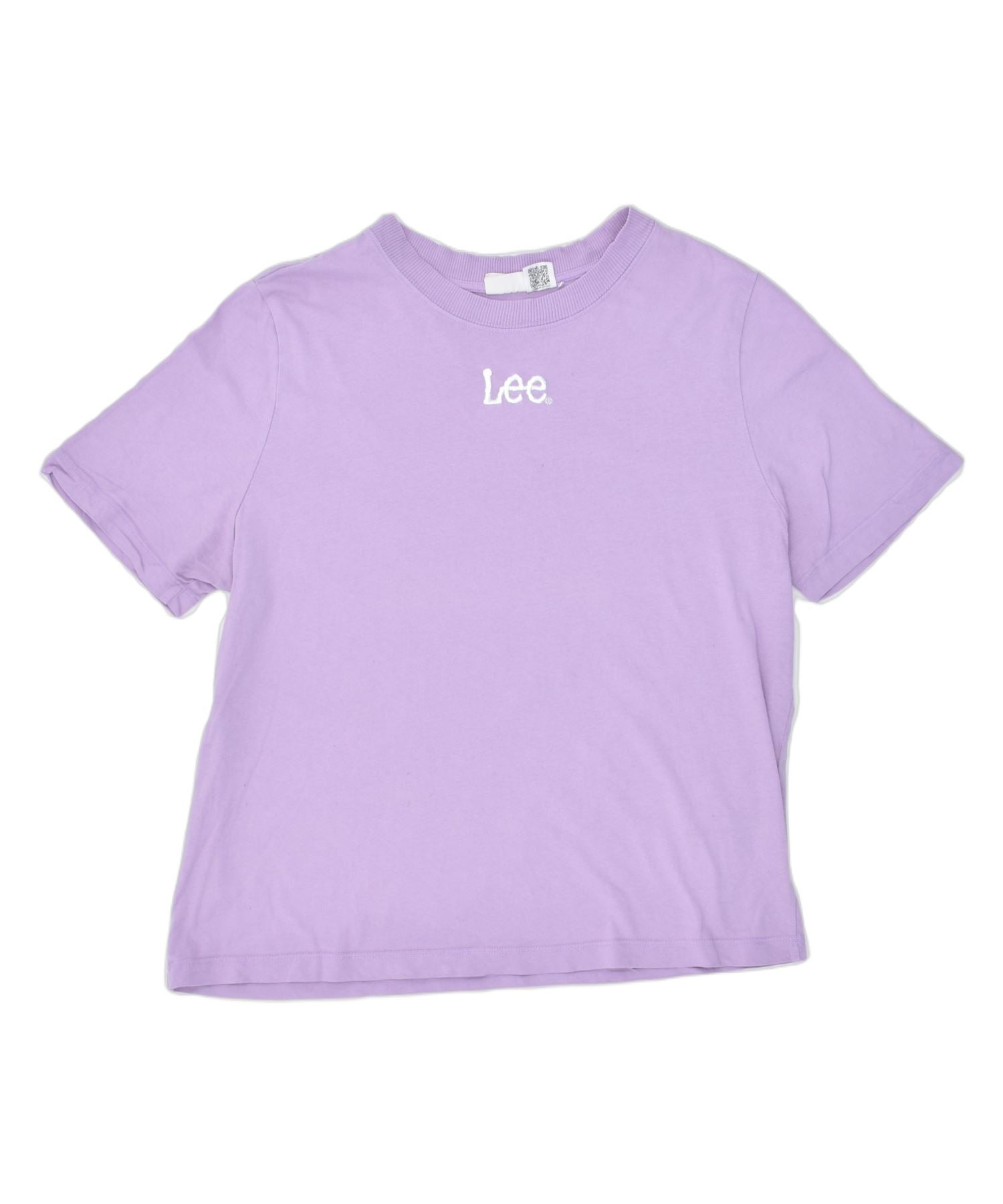 image of LEE Womens Graphic T-Shirt Top UK 14 Medium Purple Cotton