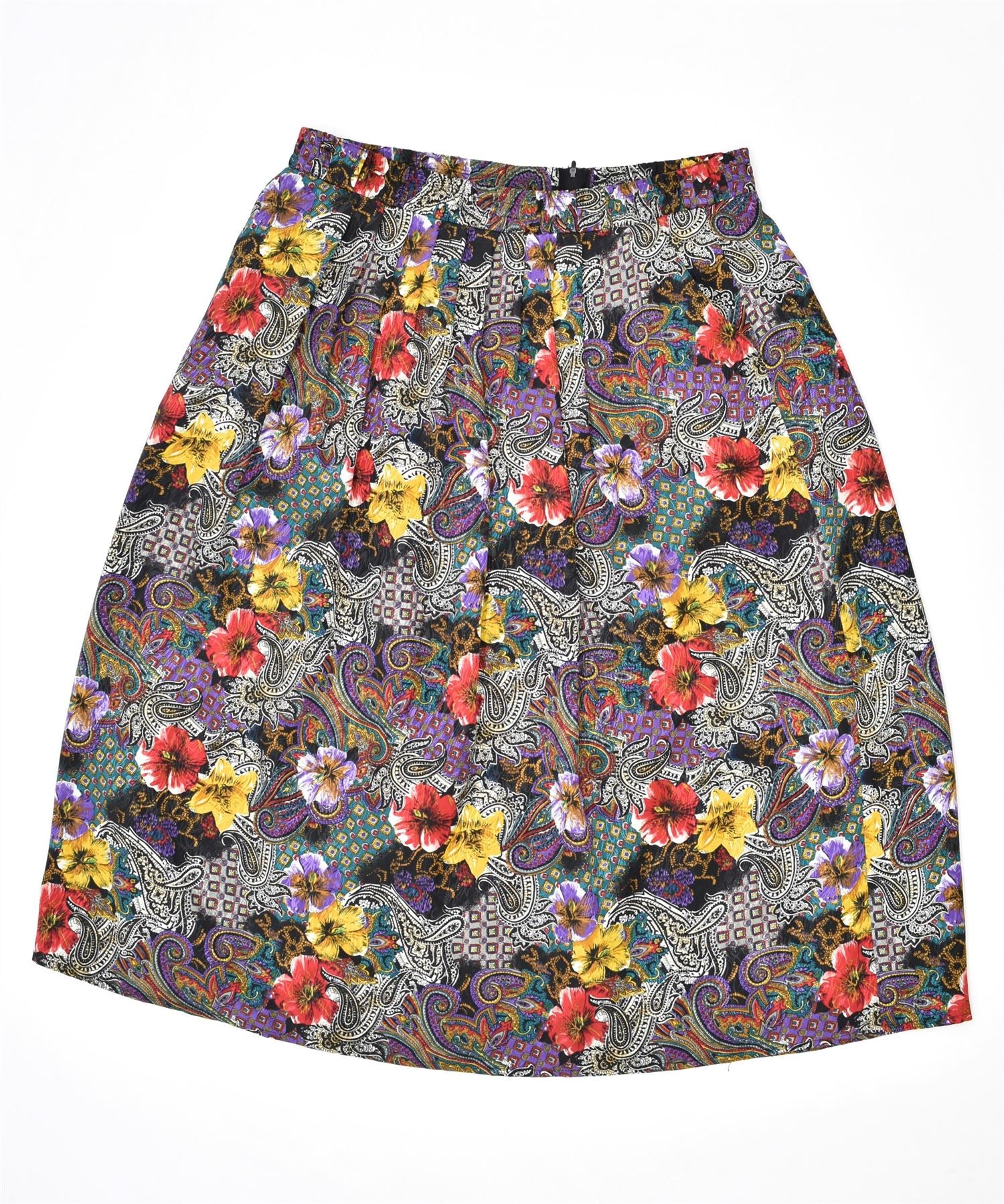 image of GOLDEN GATE Womens Tulip Skirt IT 46 Large W34 Multicoloured Floral Vintage