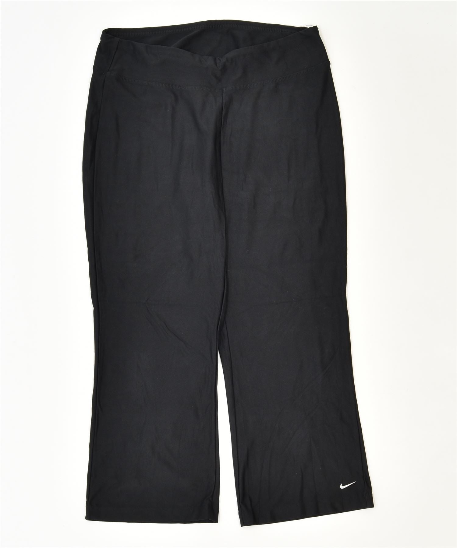 image of NIKE Womens Capri Tracksuit Trousers US 4/6 Small Black Polyester Sports