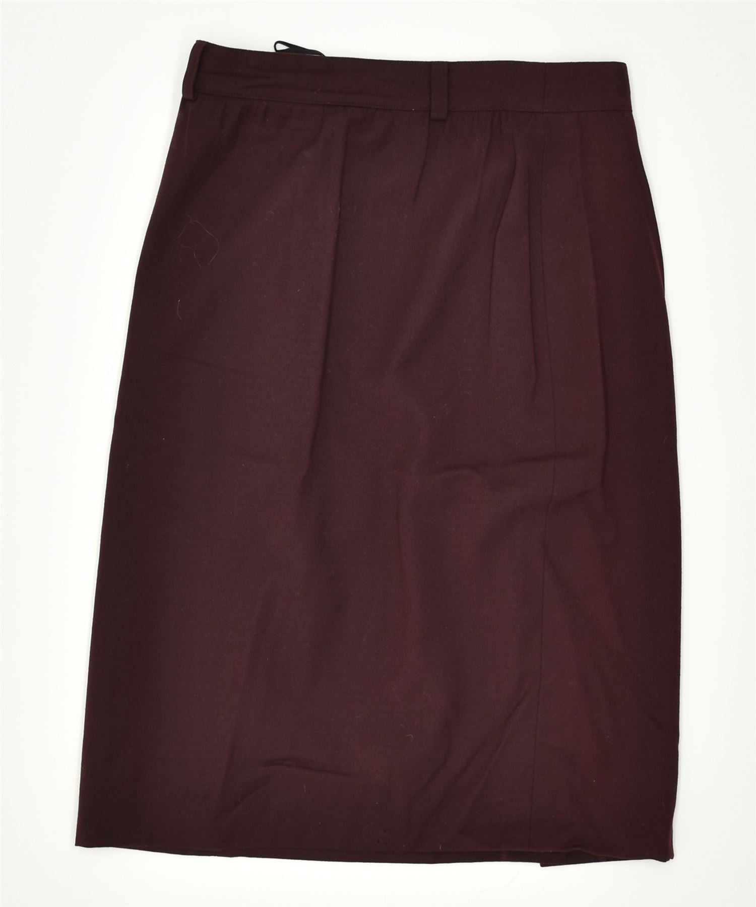 Image of ESCADA Womens Straight Skirt EU 38 Small W26 Burgundy New Wool