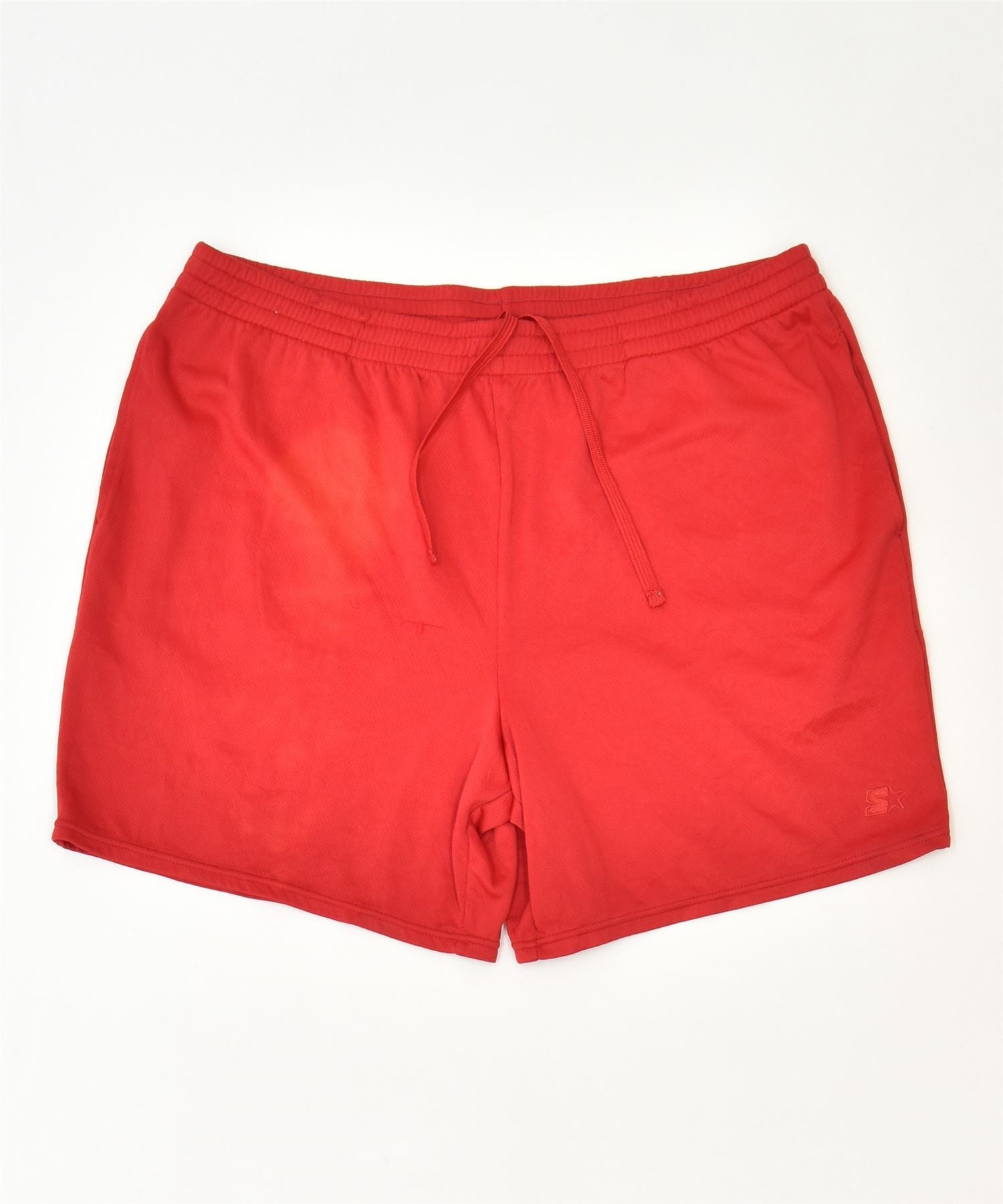 Image of STARTER Mens Sport Shorts Large Red Polyester Sports