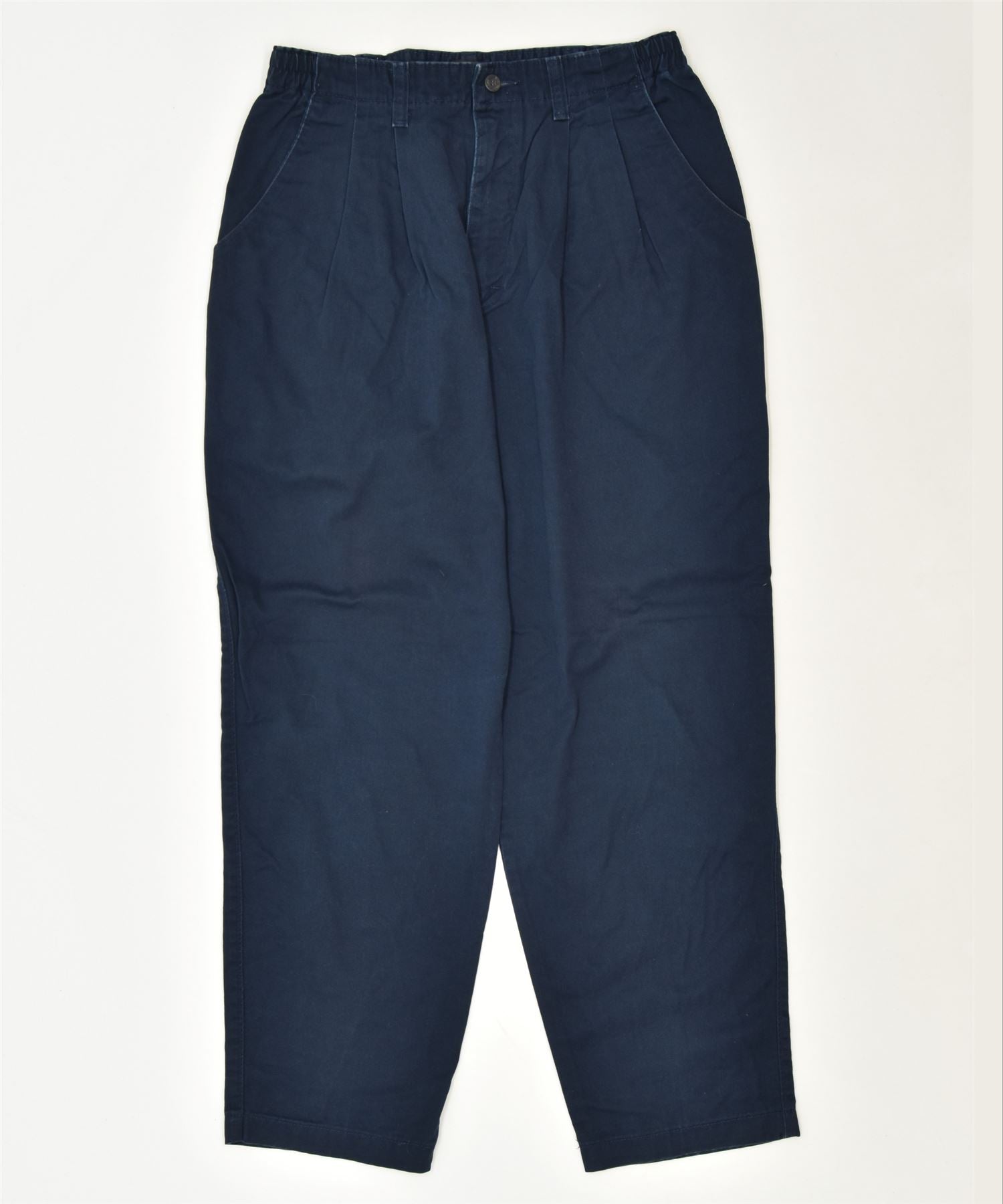 image of LEE Womens Pegged Chino Trousers US 12 XL W32 L28 Navy Blue Cotton Classic