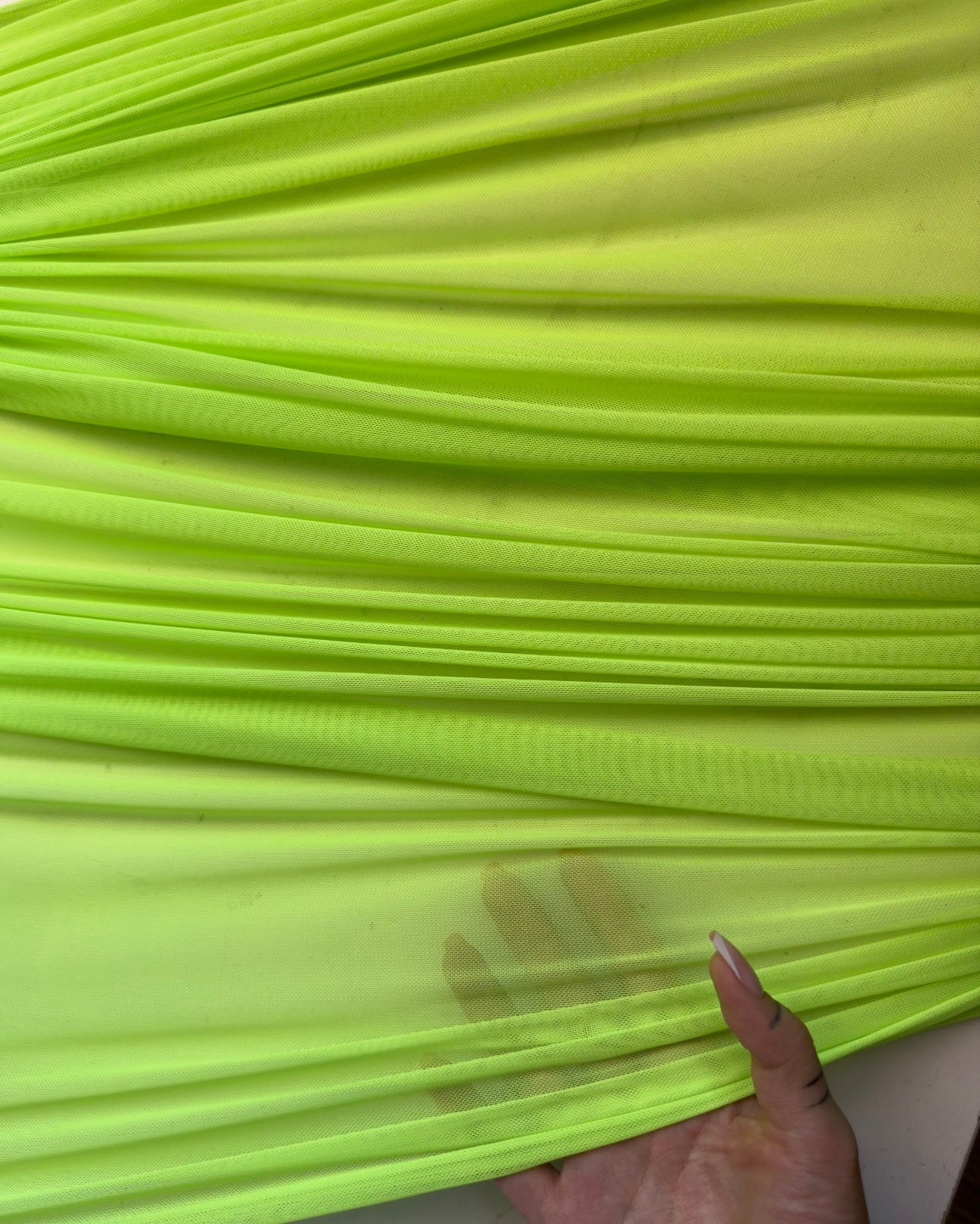 Lime Green 4 Way Stretch Power Mesh