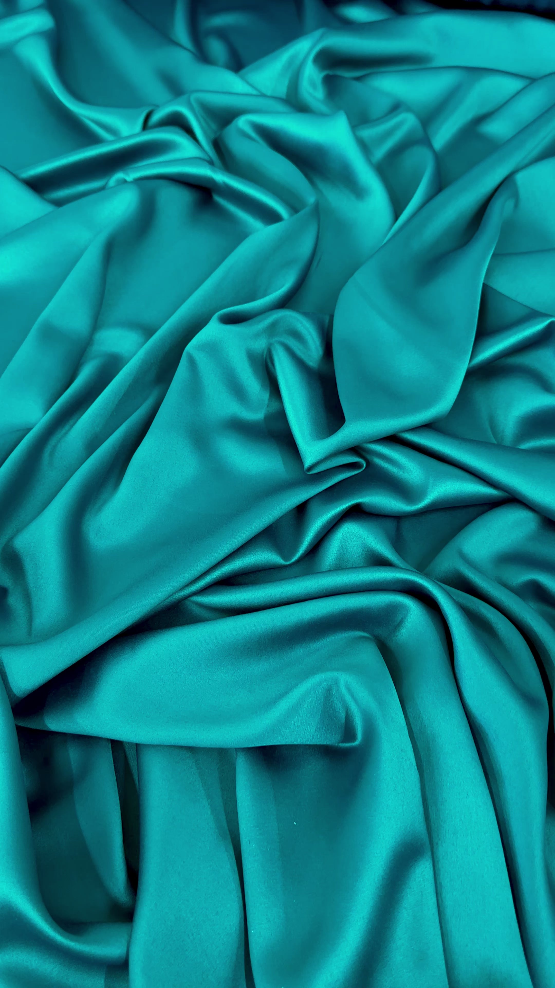 Shop now Deep Teal Silky Stretch Satin by Yard- Kiki Textiles – KikiTextiles