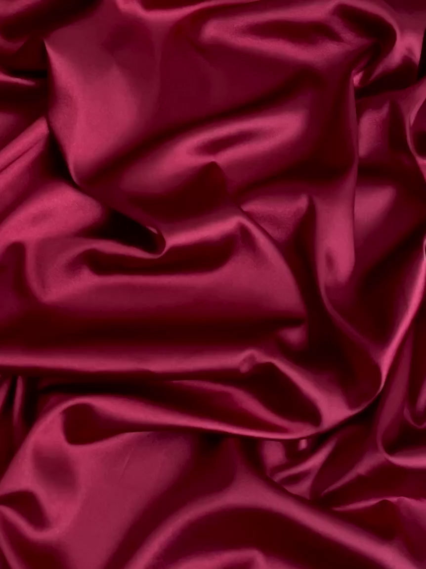 Red Stretch Silk Satin Fabric: Fabrics from Italy, SKU 00074959 at $71 —  Buy Luxury Fabrics Online