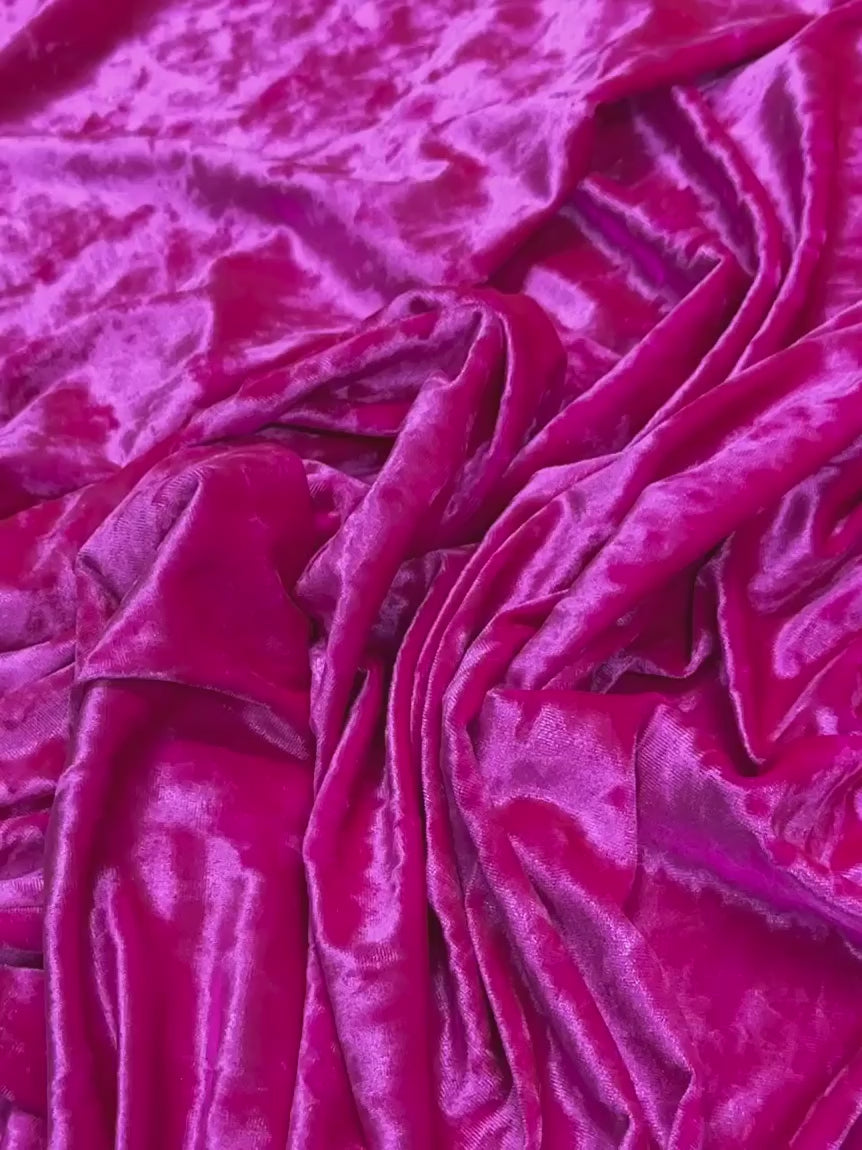 2 way Stretch Crushed Velvet (Dusty pink)