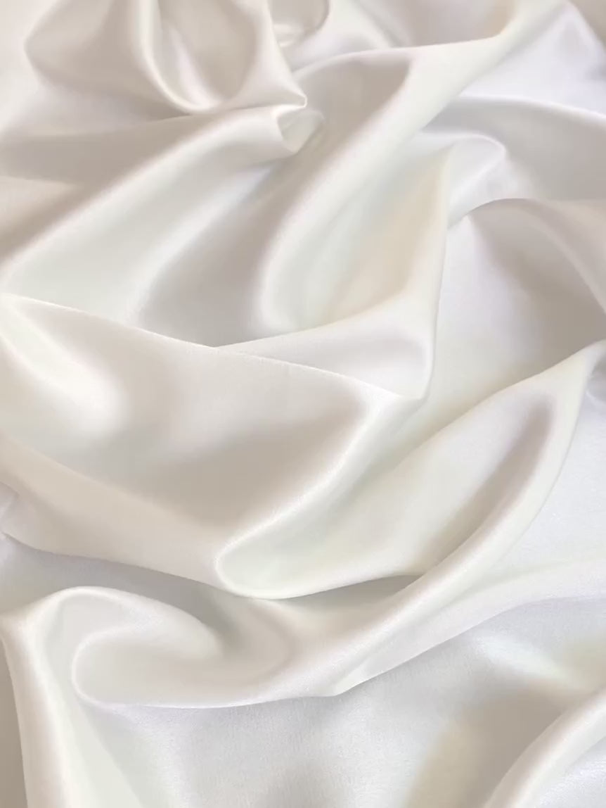 Stretch Satin White - YES Fabrics