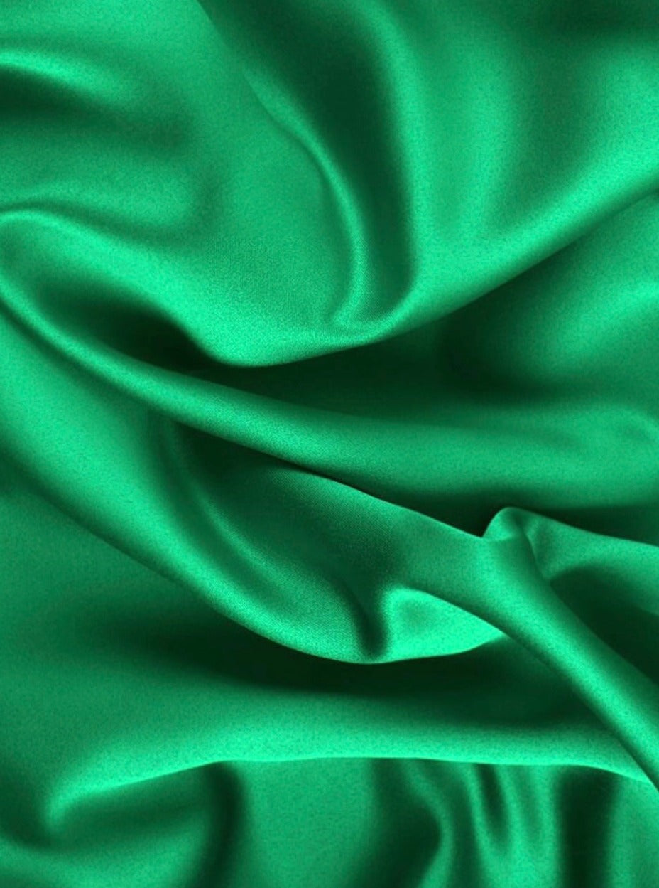 Kelly Green Silk Satin Ribbon - 100% silk - Sew Vintagely