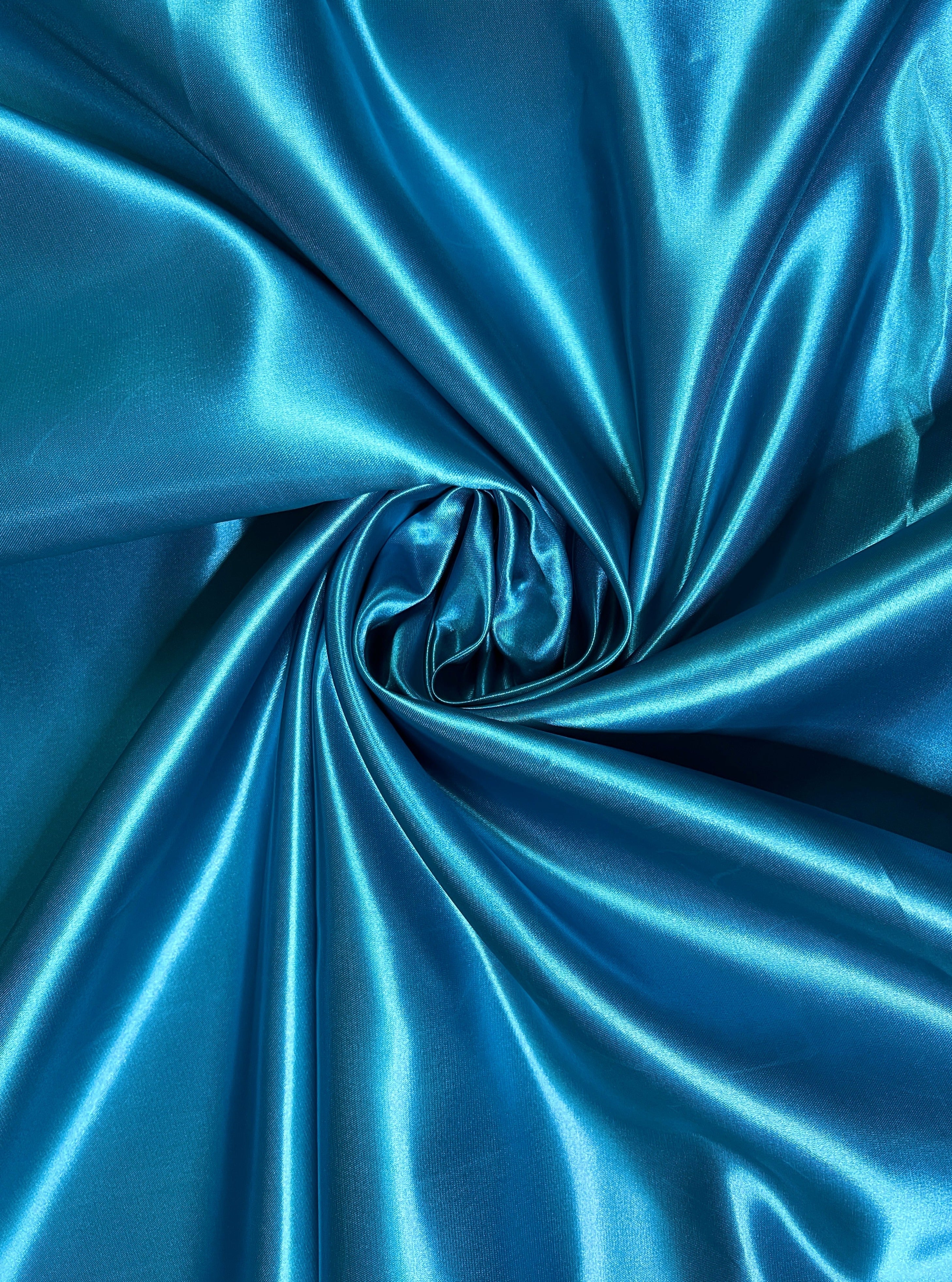 Ocean Blue Duchesse Satin – KikiTextiles