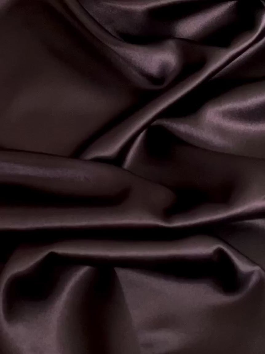 Chocolate Brown Silky Stretch Satin – KikiTextiles