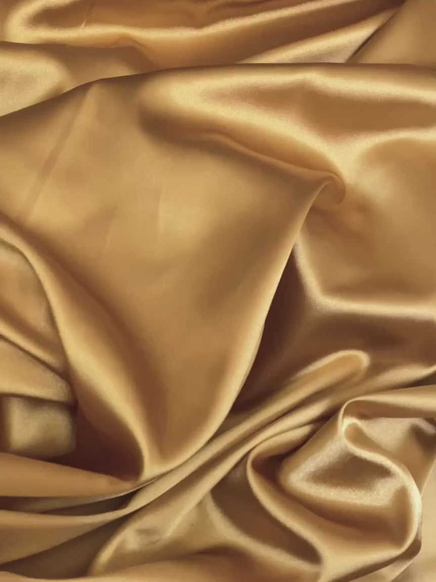 Shop now Gold Champagne Silky Stretch Satin by Yard- Kiki Textiles –  KikiTextiles