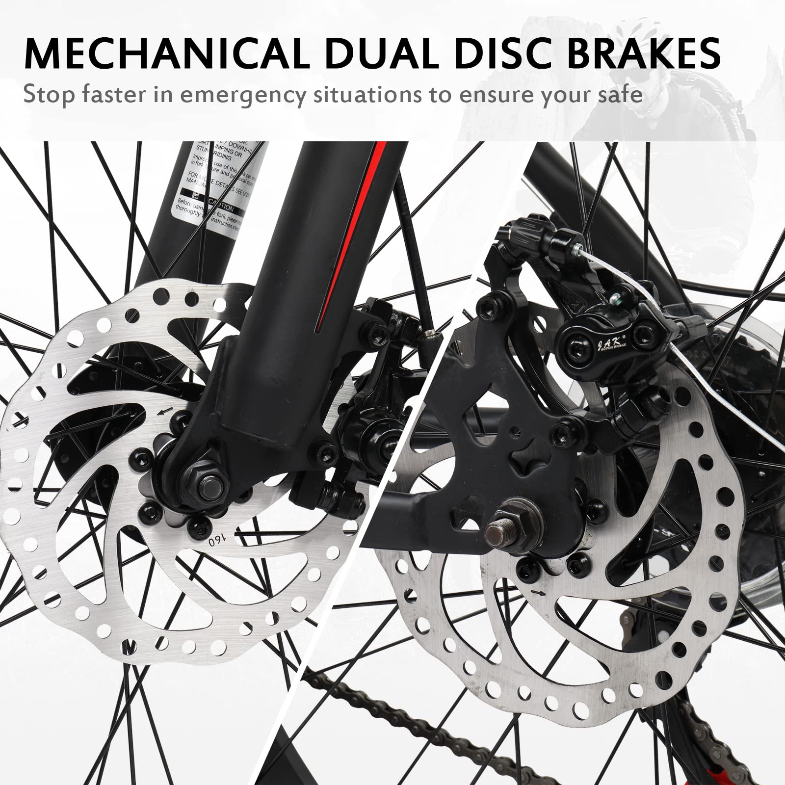 26" Mountain Bike 21-Speed Shifting System with 4" Fat All Terrain Tires - Image 6
