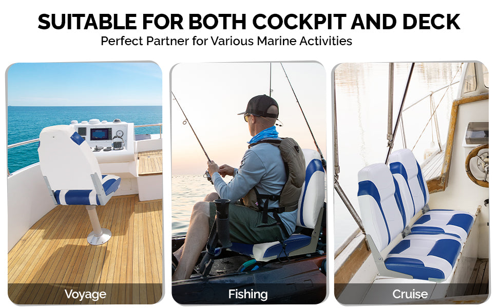 PEXMOR Boat Seats 2 Pack Folding Boat Seats Captain Boat Seat – Pexmor