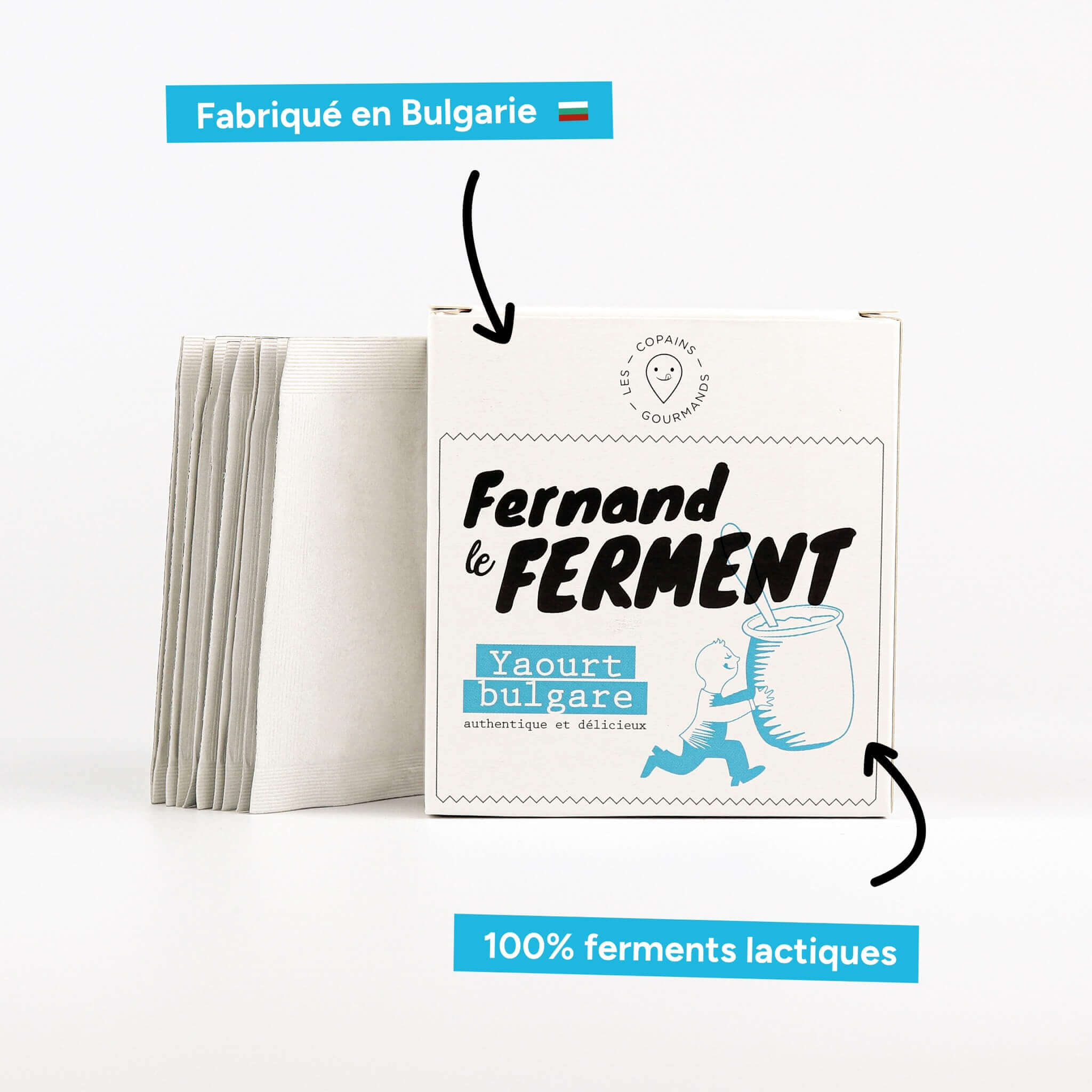 Fernand le Ferment, ferments lactiques pour yaourt bulgare maison (10  sachets)