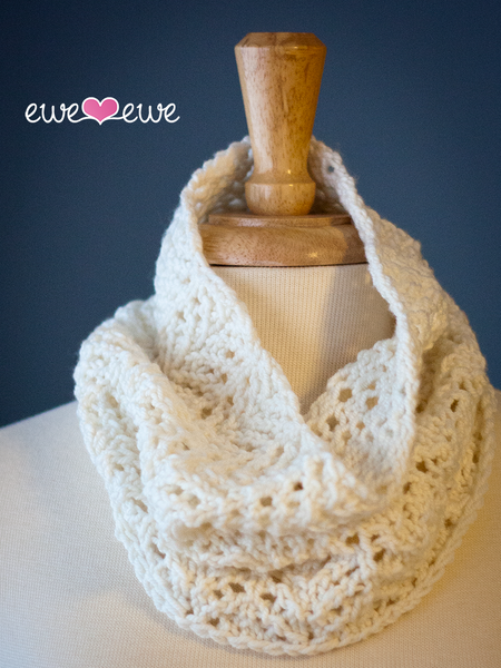 Angel Food Cake Cowl lace knitting pattern