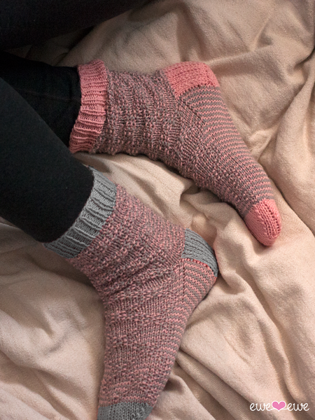Serenity Slouch Socks sport-weight knitting pattern
