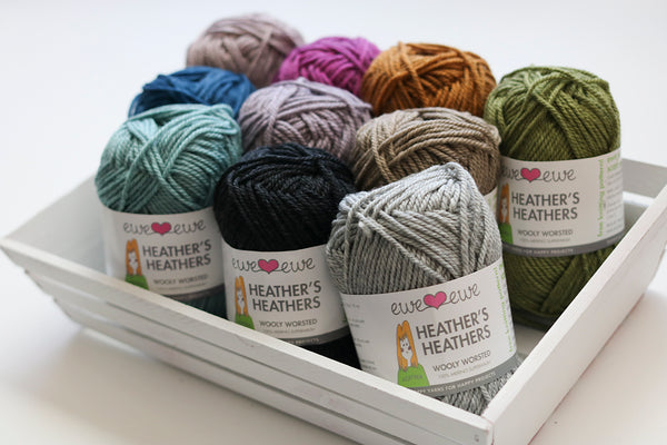 Heather's Heathers worsted weight merino wool yarn