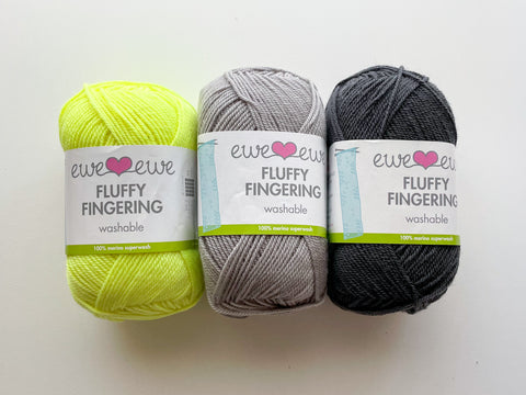 Fluffy Fingering Yarn by Ewe Ewe Yarns