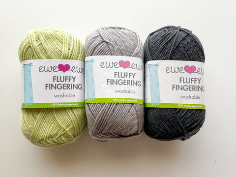 Fluffy Fingering Yarn by Ewe Ewe Yarns