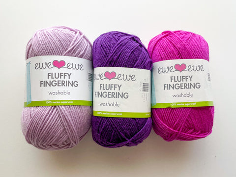 Fluffy Fingering Yarn by Ewe Ewe Yarns