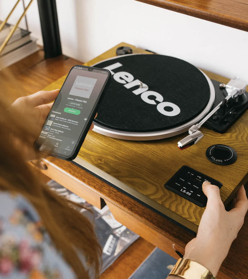 Platine vinyle Bluetooth avec haut-parleurs intégrés Lenco
