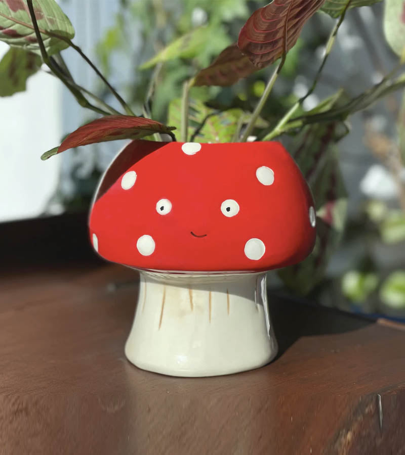 Pot de fleurs à champignons Kawaii