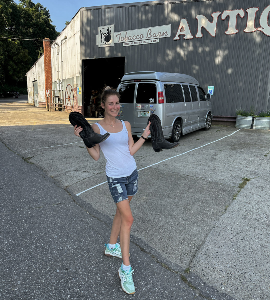 Shopping at The Antique Tobacco Barn in Asheville North Carolina