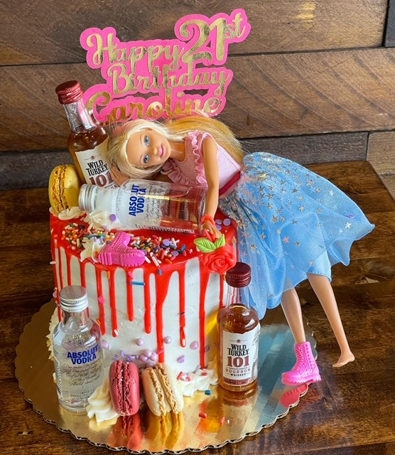 funny 21st barbie birthday cakes for girls