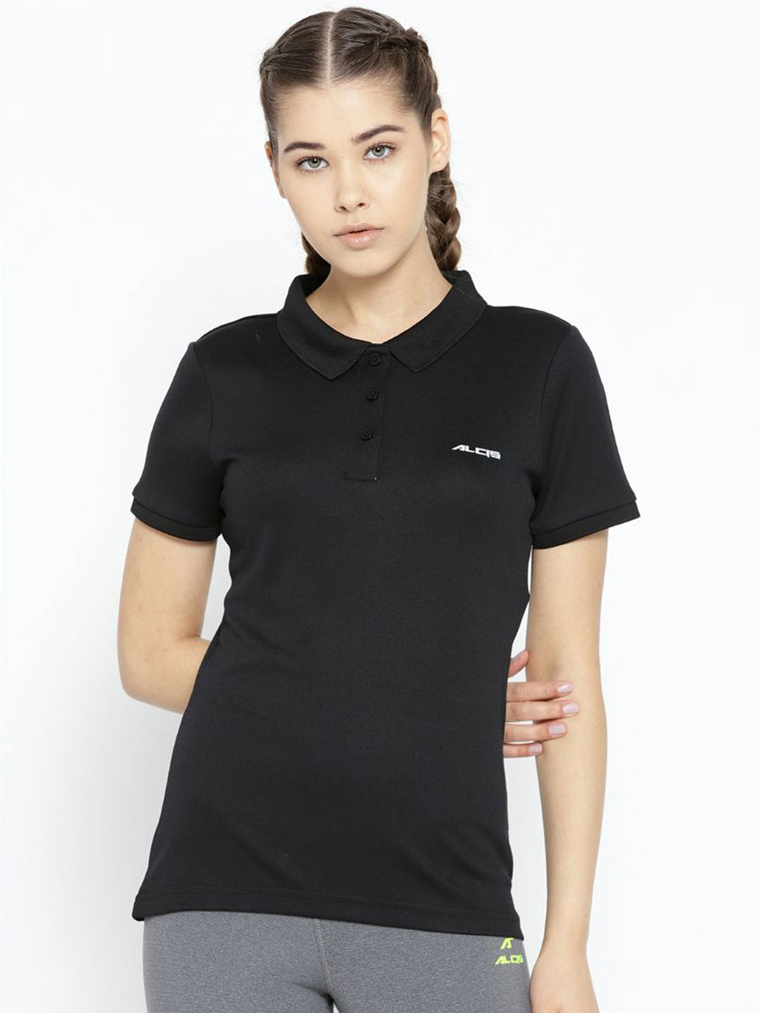 plain black collar t shirt