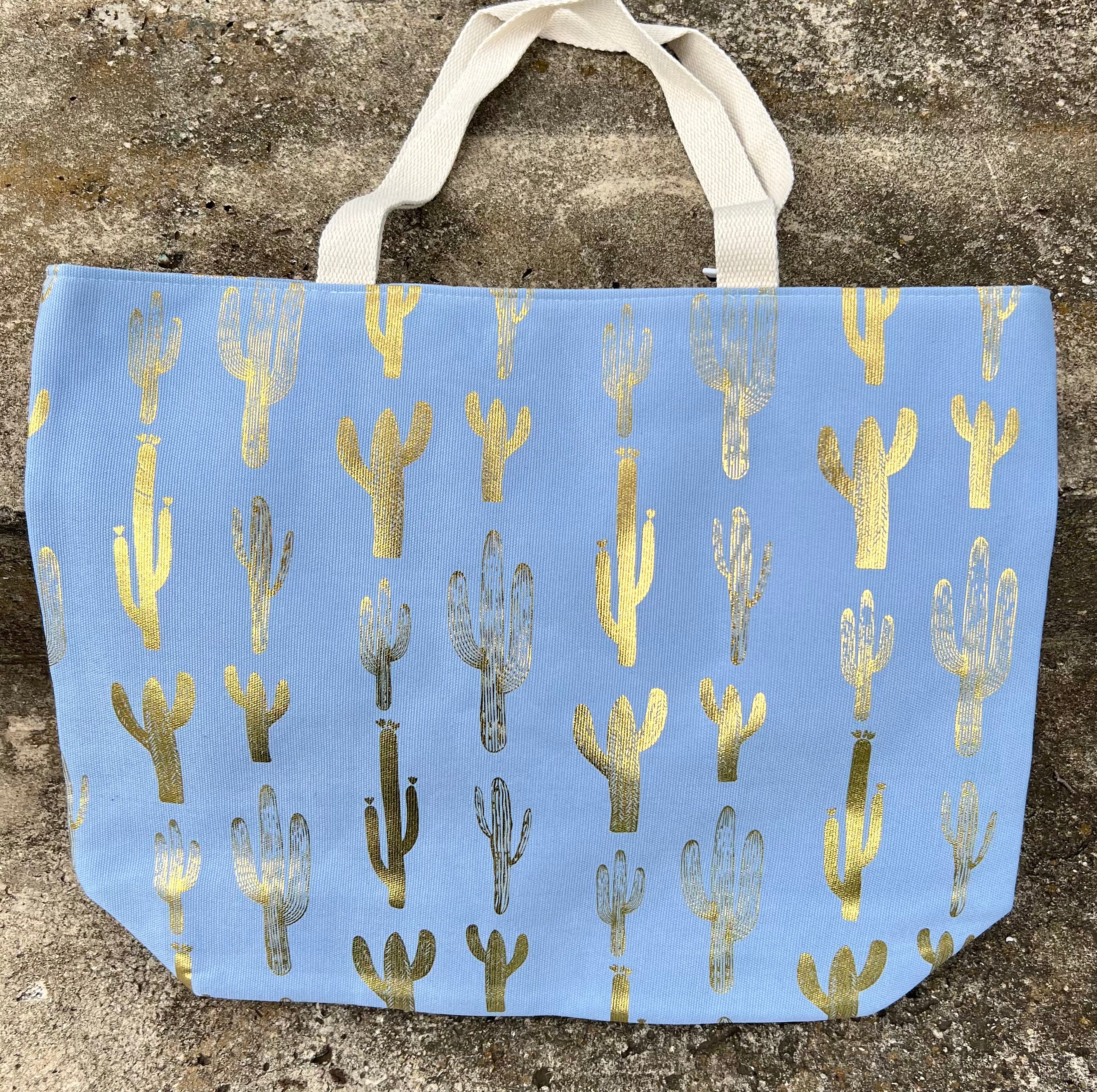 Blue Cactus tote