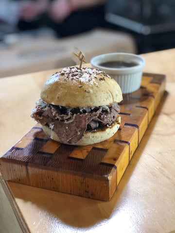 a Buffalo Beef on Weck sandwich