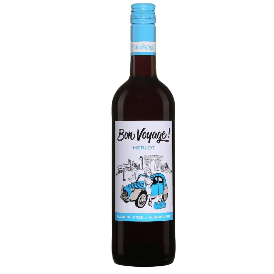 Le Petit Chavin Merlot Dealcoholized 0.0% Non-Alcoholic Red From France  750ml, Vegan (1 Bottle)