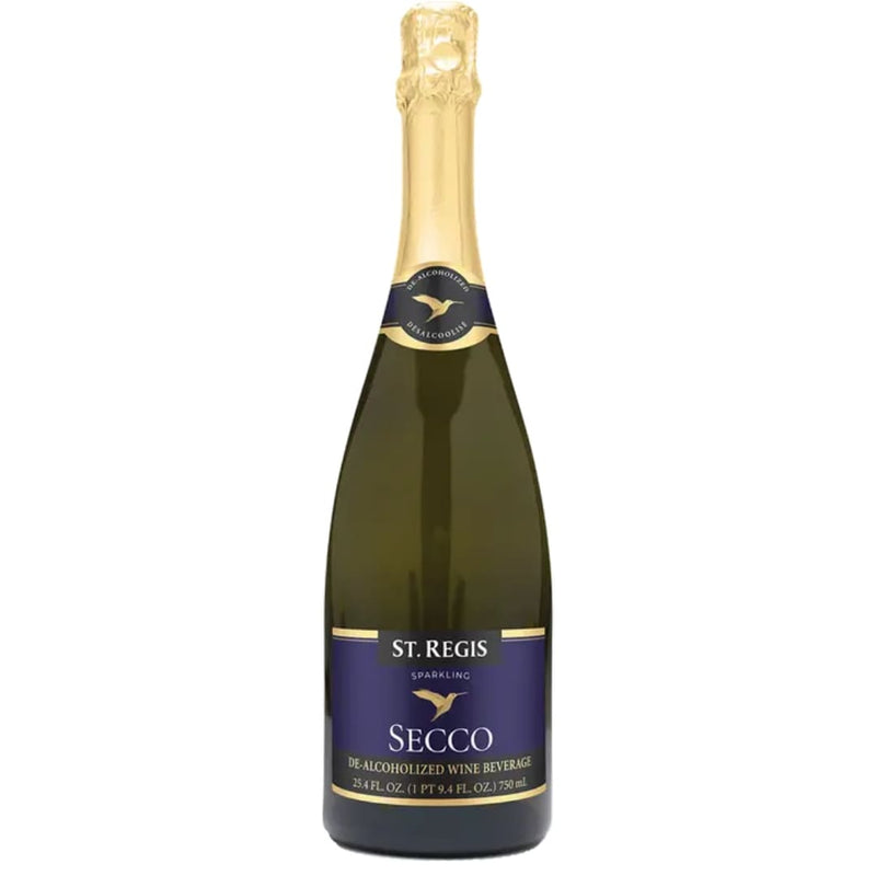 Secco St. Regis is a dealcoholised sparkling wine with a pale gold color from which emerge fine elegant bubbles. Well balanced and structured, it is marked by intense notes of fruit.