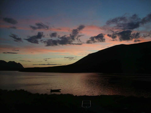 Sunset colors over Karluk lagoon, Kodiak island, Mari in the sky, The Gentle Tarot, Photo by Mariza Aparicio-Tovar
