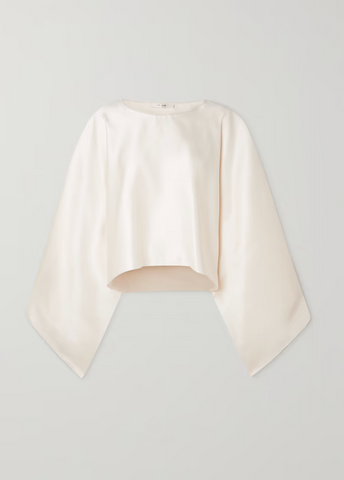 The Row Dalel oversized washed-silk top